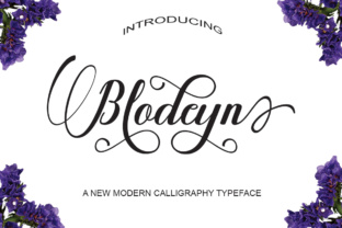 Blodeyn: An Elegant Calligraphy Font with Bonus Swashes