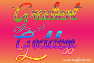 Gradient Goddess: A Funky Script Font for Creative Design and Craft Projects