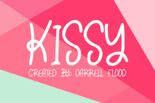 Kissy playful font for design projects