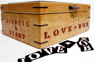 Love Box Font: Military Stencil with Layered Impact