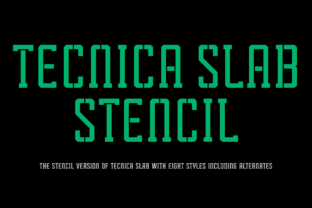 Tecnica Slab Stencil Family: Bridging Industrial Heritage and Modern Typography